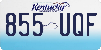 KY license plate 855UQF