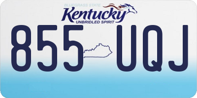 KY license plate 855UQJ