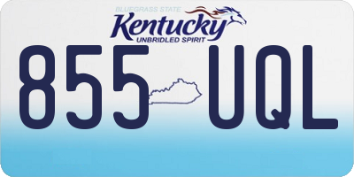 KY license plate 855UQL