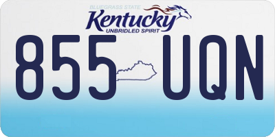 KY license plate 855UQN