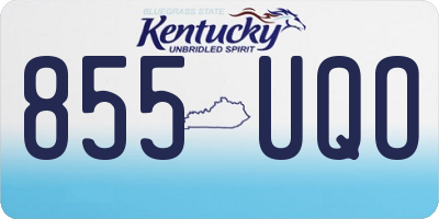 KY license plate 855UQO