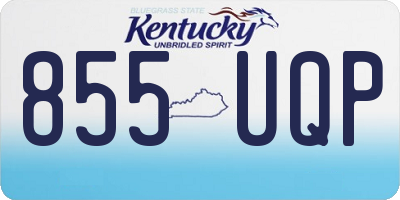 KY license plate 855UQP