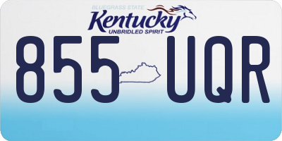 KY license plate 855UQR