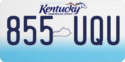 KY license plate 855UQU