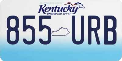 KY license plate 855URB