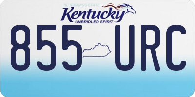 KY license plate 855URC