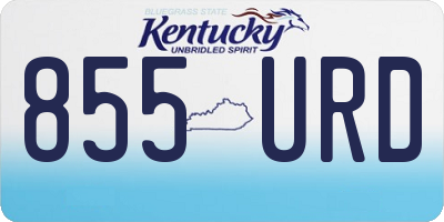 KY license plate 855URD