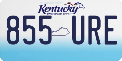 KY license plate 855URE