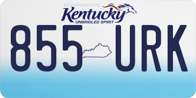 KY license plate 855URK