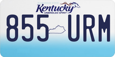 KY license plate 855URM
