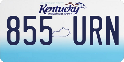 KY license plate 855URN