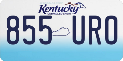 KY license plate 855URO