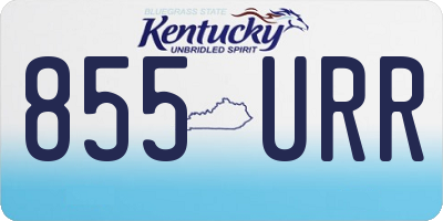 KY license plate 855URR