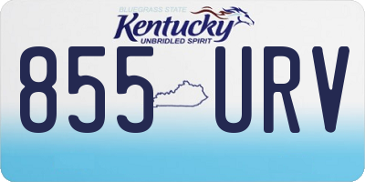 KY license plate 855URV