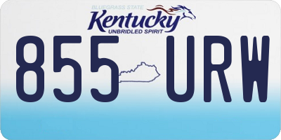 KY license plate 855URW