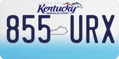 KY license plate 855URX