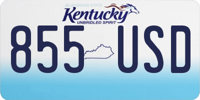 KY license plate 855USD