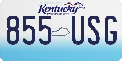 KY license plate 855USG