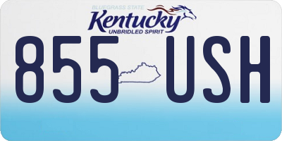 KY license plate 855USH