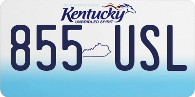 KY license plate 855USL