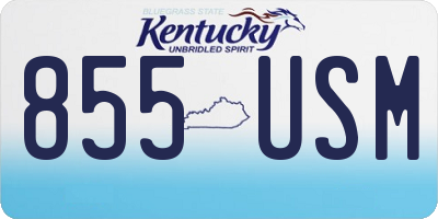 KY license plate 855USM