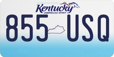 KY license plate 855USQ