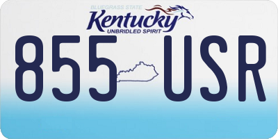 KY license plate 855USR