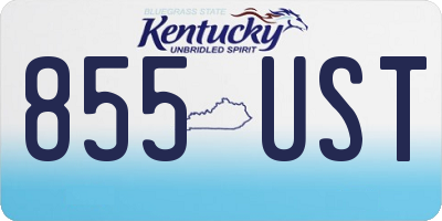 KY license plate 855UST