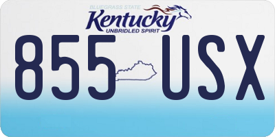 KY license plate 855USX