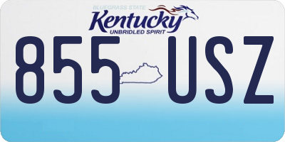 KY license plate 855USZ