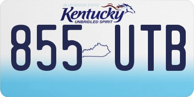 KY license plate 855UTB