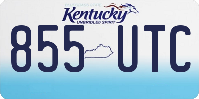 KY license plate 855UTC