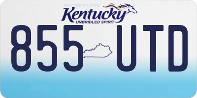 KY license plate 855UTD