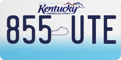 KY license plate 855UTE