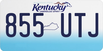 KY license plate 855UTJ