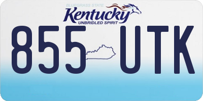 KY license plate 855UTK