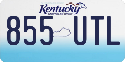 KY license plate 855UTL