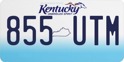 KY license plate 855UTM