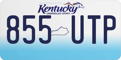 KY license plate 855UTP