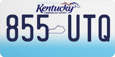 KY license plate 855UTQ