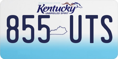 KY license plate 855UTS