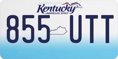 KY license plate 855UTT