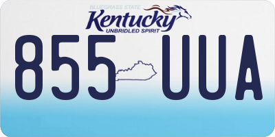 KY license plate 855UUA