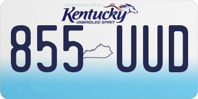 KY license plate 855UUD