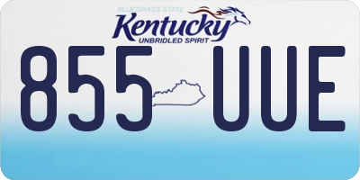 KY license plate 855UUE