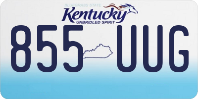 KY license plate 855UUG