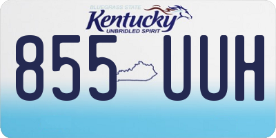 KY license plate 855UUH
