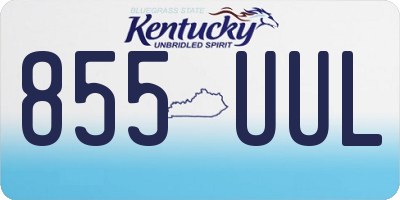 KY license plate 855UUL
