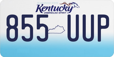 KY license plate 855UUP