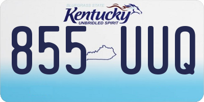 KY license plate 855UUQ